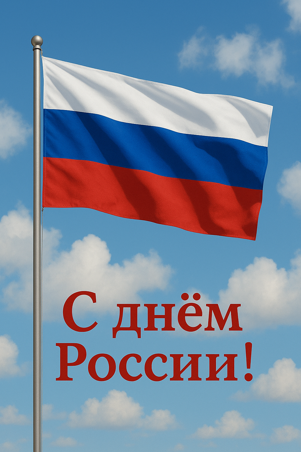 Открытка с Днём России 12 июня